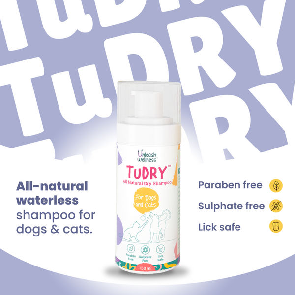 Unleash Wellness TuDry All Natural Waterless Shampoo for Dogs and Cats