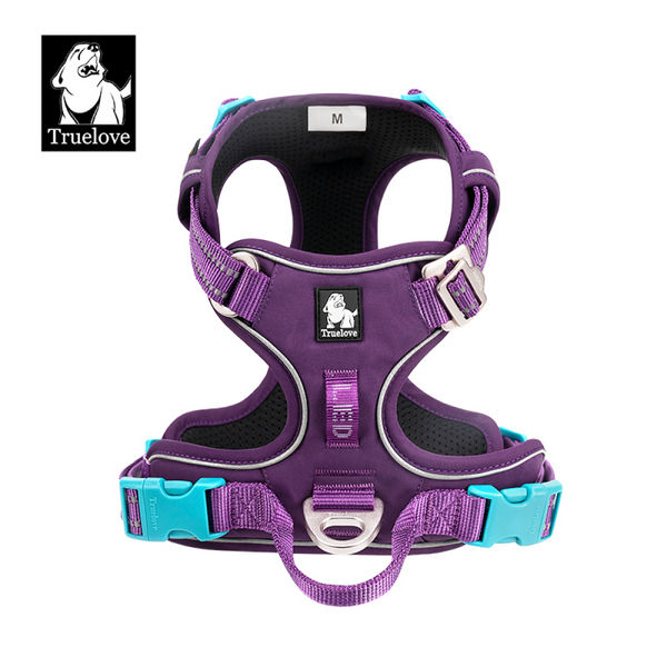 Truelove No Pull Cordura Harness with 3M Reflective Material for Dogs (Purple)