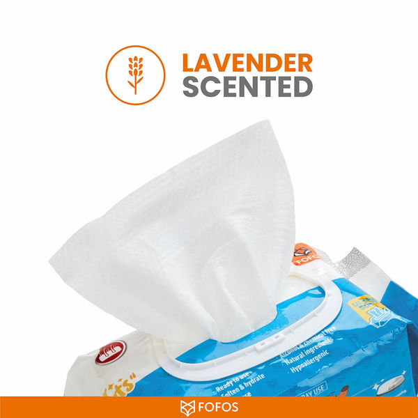 Barkbutler x Fofos Lavender Scented Cleaning Wipes for Pets