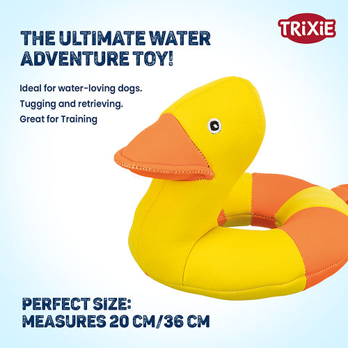 Trixie Aqua Duck on a Rope Toy for Dogs (Yellow)