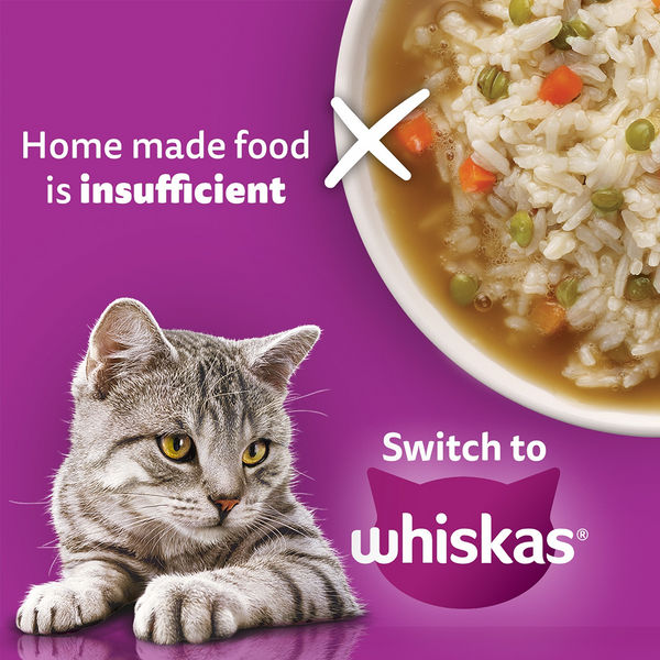 Whiskas Adult Wet Cat Food Combo |Chicken, Tuna & Seafood (Jelly & Gravy)