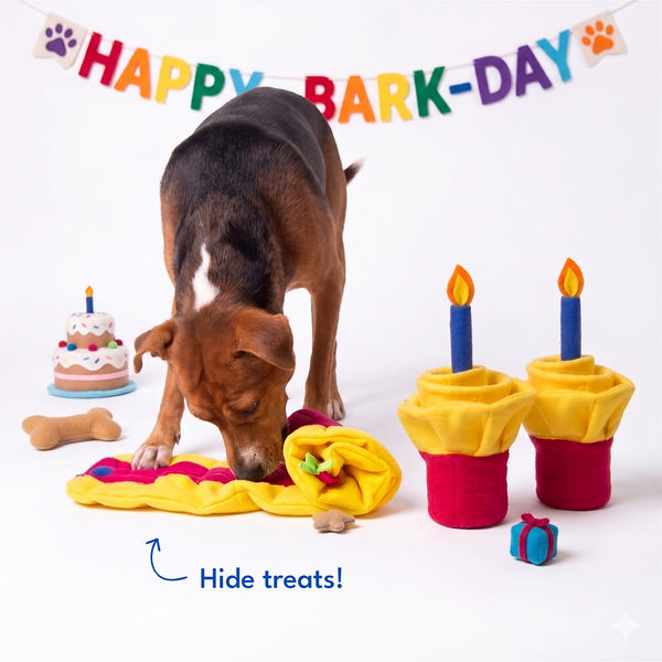 For The Love Of Dog Pink Birthday Snuffle Pupcake Toy for Dogs