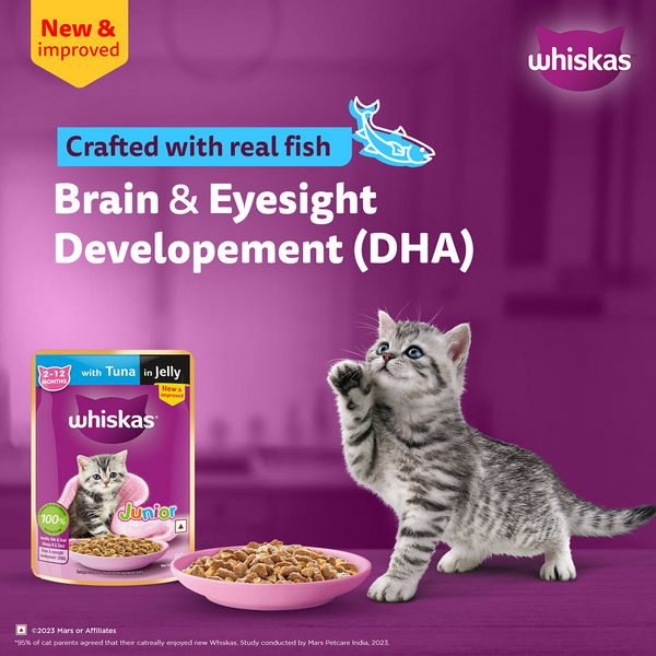 Whiskas Tuna in Jelly Kitten Cat Wet Food (80g)