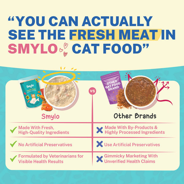 Smylo Adult Tuna Salmon & Pumpkin, Fresh & No-Preservative Wet Cat Food