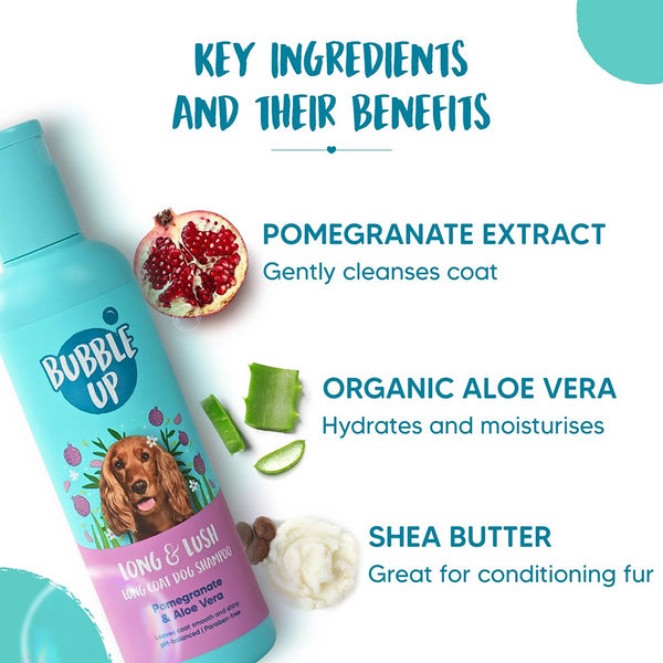 Bubble Up Pomegranate & Aloe Vera 2 In 1 Shampoo with Conditioner for Dogs