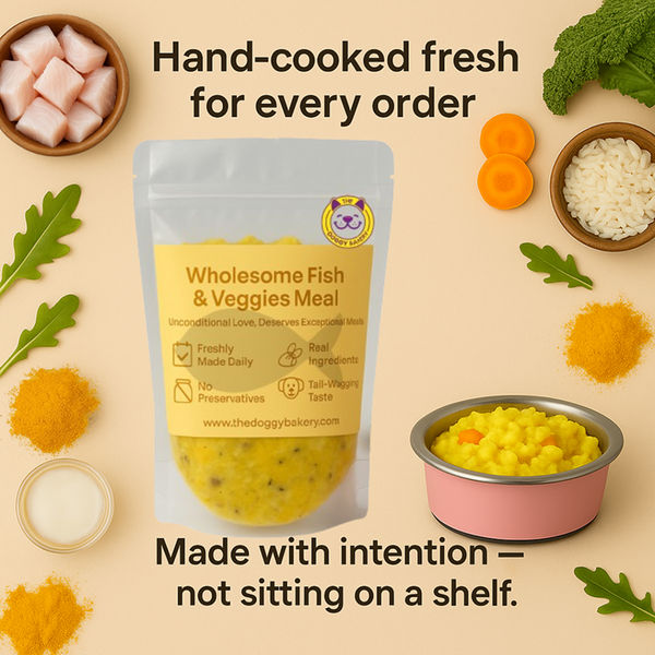 The Doggy Bakery Chicken, Mutton, Fish, Paneer and Veggies Home Meal Combo for Dogs