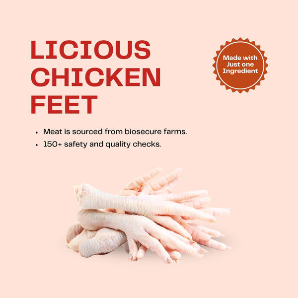 Pawfectly Made By Licious Dehydrated Chicken Heart and Feet Jerky Dog Treat Combo