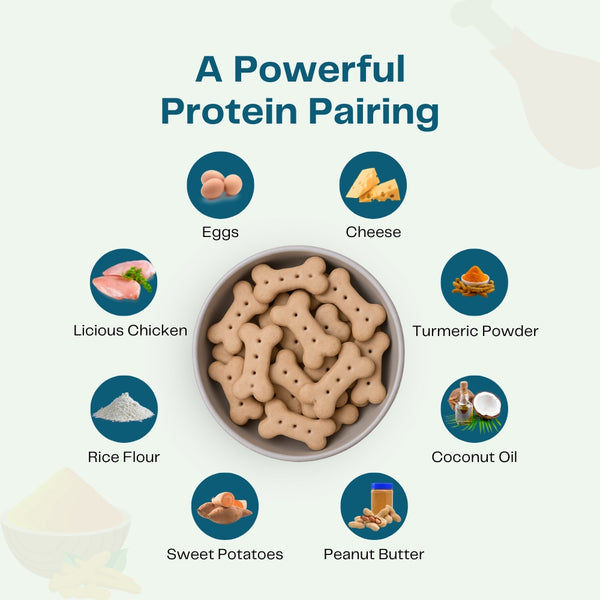 Pawfectly Made By Licious Chicken & Peanut, Chicken & Cheese Butter Biscuits Dog Treats Combo