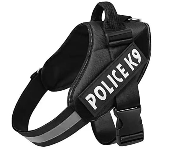 Skatrs Police K9 Harness for Dogs (Black)
