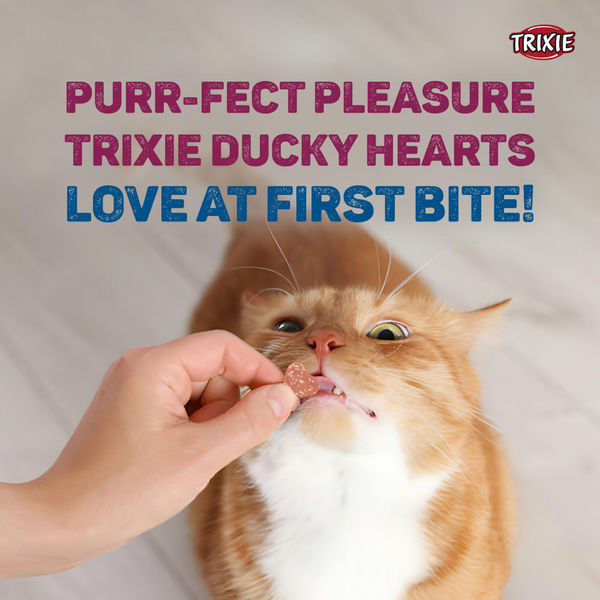 Trixie Premio Ducky Hearts & Kittos Purr fect Lamb Filet Bites Cat Treats