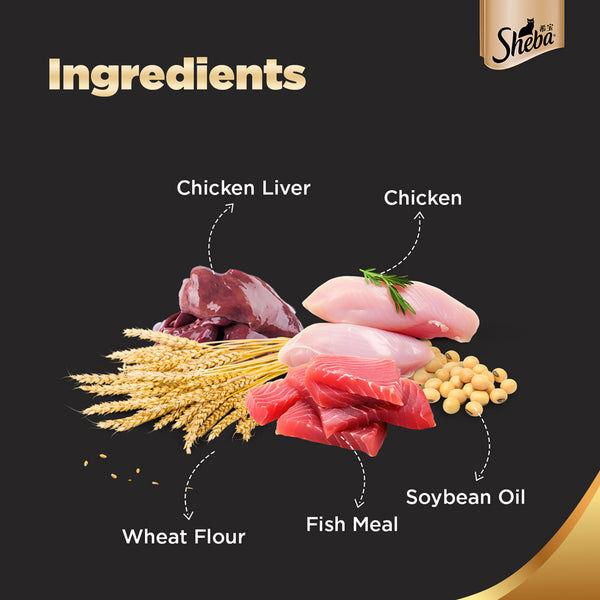 Sheba Chicken Loaf, Chicken With Tuna and Tuna Pumpkin & Carrot In Gravy Rich Premium Adult Fine Cat Wet Food Combo