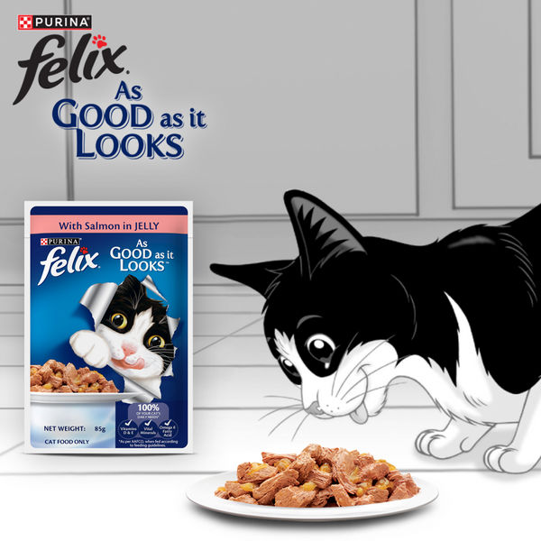 Purina Felix with Mackerel, Sardine and Salmon in Jelly Complete and Balanced Adult Cat Wet Food