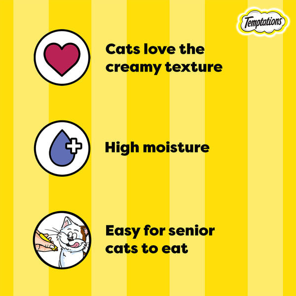 Temptations Creamy Purrrr ee Salmon & Cheese Cat Treats