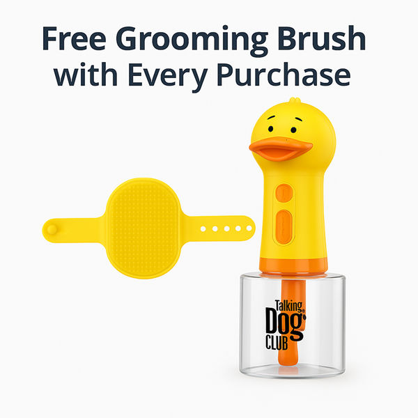 Talking Dog Club Oh Duck Shampoo Dispenser Spray with Free Bath brush for Dogs and Cats (Yellow)