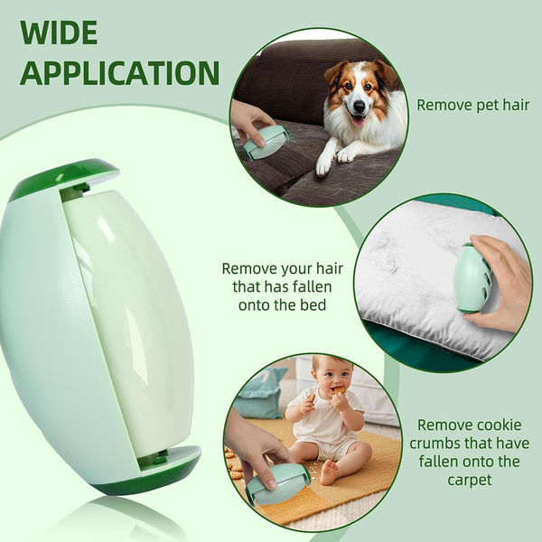 Talking Dog Club Sticky Gel Reusable & Washable Lint Roller for Dogs and Cats (Green)