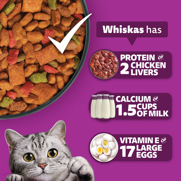 Whiskas Chicken Flavour Cat (Adult 1+) Dry Food