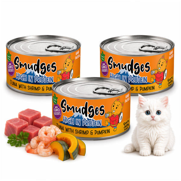 Smudges Tuna Flakes with Shrimp and Pumpkin in Gravy Adult Cat Wet Food