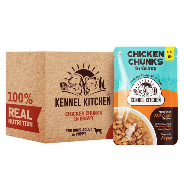 Kennel Kitchen Chicken Chunks in Gravy Adult and Puppy Wet Dog Food