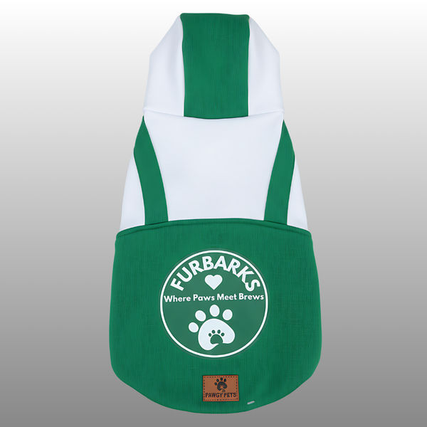 Pawgypets Furbarks Hoodie for Dogs (Green)