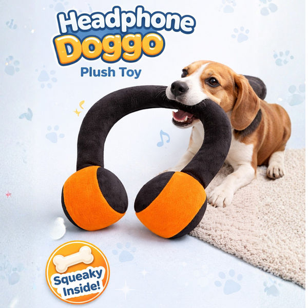 Pawgypets Headphone Plush Toy for Dogs