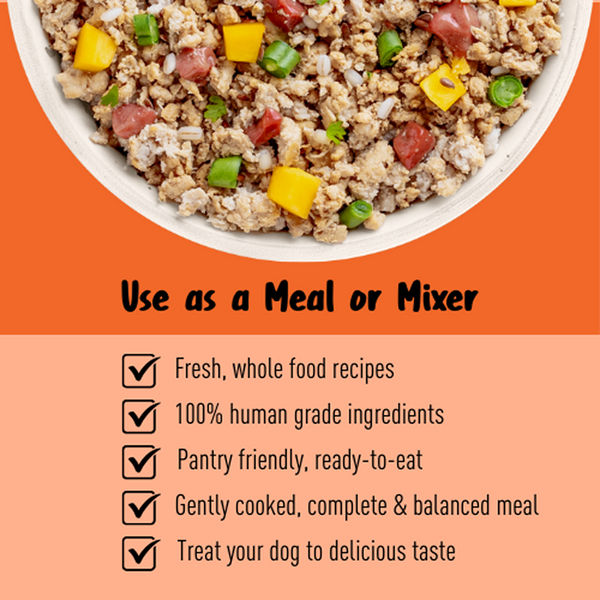 Homiee & Ginger Grain Free Mini Meals Surf & Turf, Fish Feista, Chicken & Barley Food for Dogs Combo