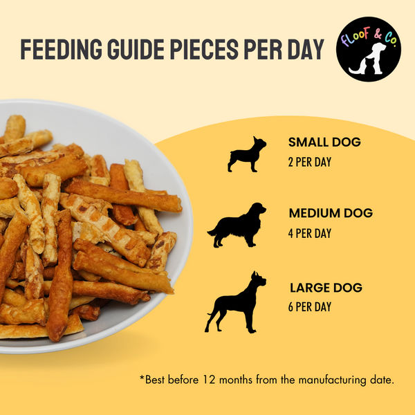 Floof & Co Pork Chew, Bacon Cheese, Chicken Cheese, Roasted Lamb and Smoked Lamb Dog Treats Combo