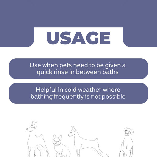 Unleash Wellness TuDry All Natural Waterless Shampoo for Dogs and Cats