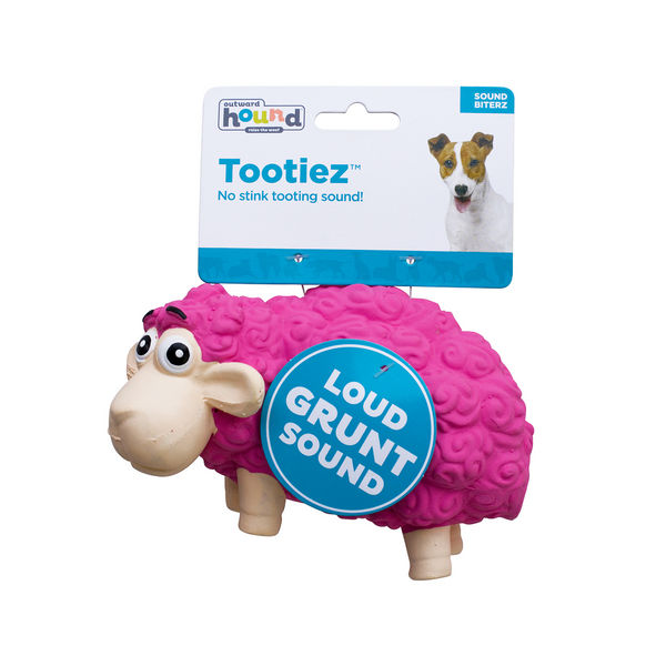 Outward Hound Tootiez Sheep Latex Rubber Toy for Dogs (Pink)