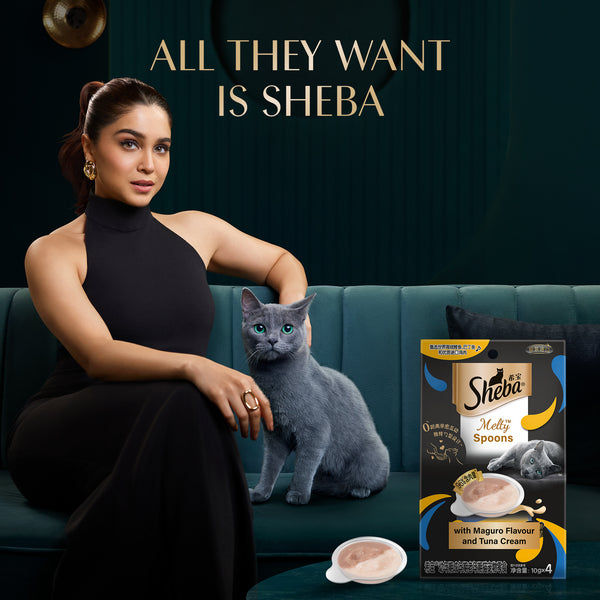 Sheba Melty Spoons Maguro Flavour with Tuna Cream Lickable Creamy Cat Treats