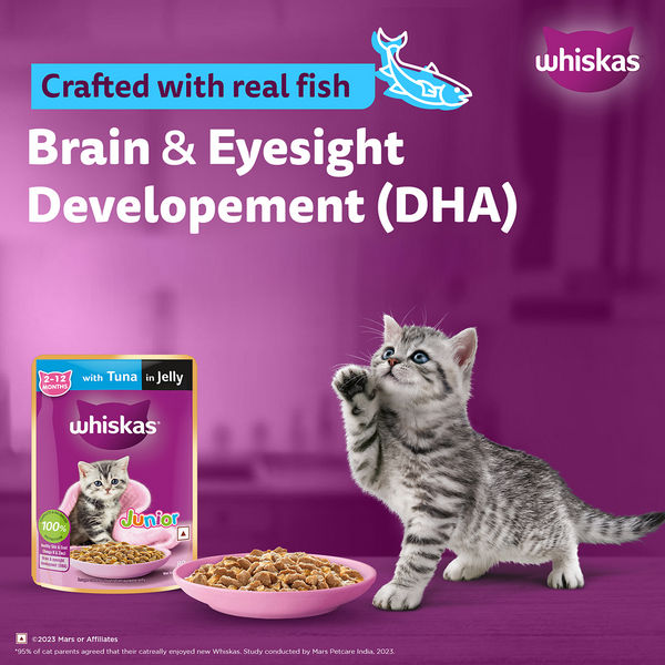 Whiskas Tuna in Jelly Kitten Cat Wet Food (80g)