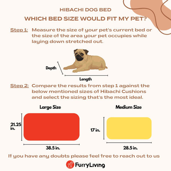 FurryLiving Hibachi Bed with Storage for Dogs (Honey/Yellow Cushion)