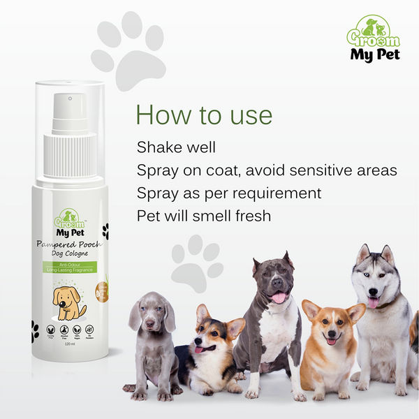 Groom My Pet Lemongrass & Pine Pampered Pooch Cologne for Dogs