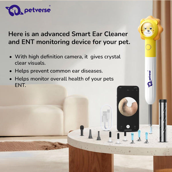 Petverse Smart Visual Pet Ear Cleaner with Camera for Dogs & Cats