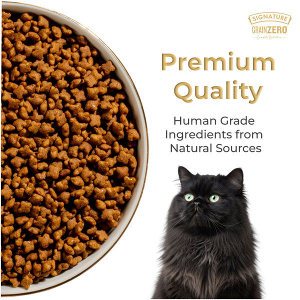 Signature Grain Zero Ocean Fish, Sardine and Mackerel Long Coat & Persian Adult Cat Dry Food
