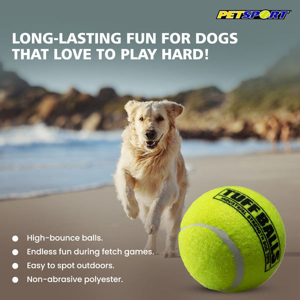 PetSport Tuff Balls Toy for Dogs (Yellow)