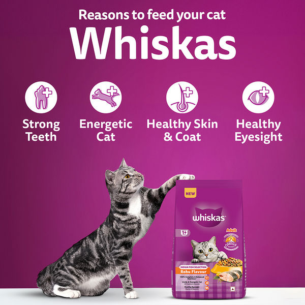 Whiskas Rohu Fish Flavour Adult Cat Dry Food