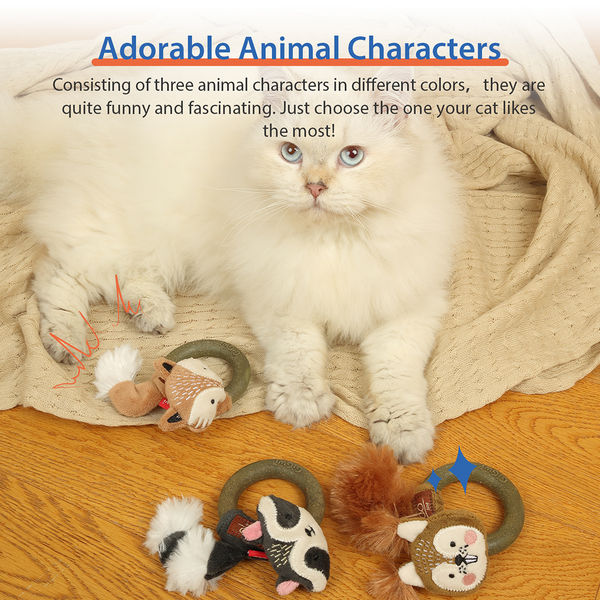 GiGwi Catch and Scratch Eco Line Fox Toy for Cats