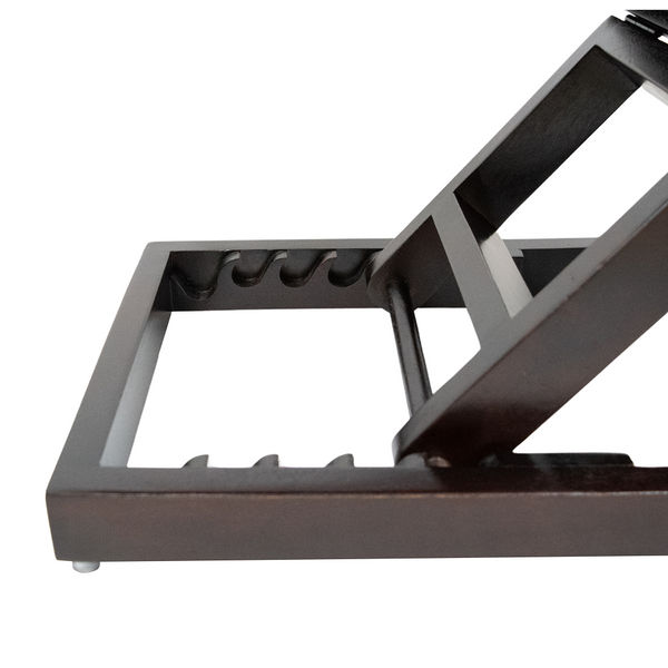 FurryLiving Wooden Ramp with Safety Rails for Dogs and Cats (Dark Brown)