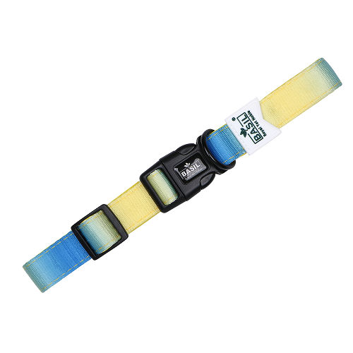 Basil Adjustable Padded Collar for Dogs (Blue/Yellow)