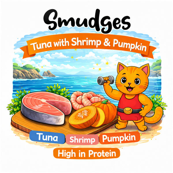 Smudges Tuna Flakes with Shrimp and Pumpkin in Gravy Adult Cat Wet Food