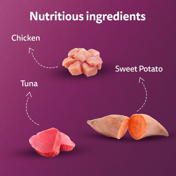 Whiskas Tasty Mix Chicken Tuna with Sweet Potato Kitten Cat Wet Food