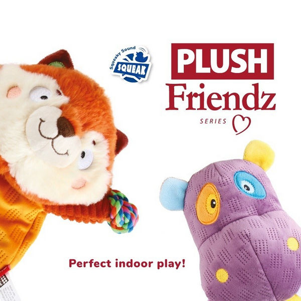 GiGwi Plush Friendz Rope Hippo Toy for Dogs