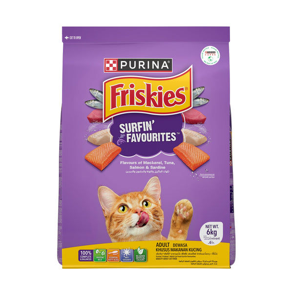 Purnia Friskies Surfin Favourites Adult Cat Dry Food