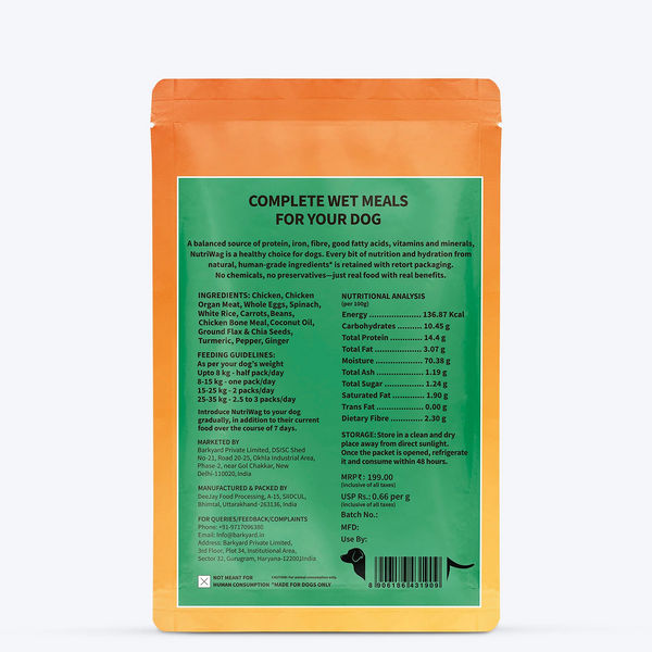 NutriWag Daily Delight Chicken, Spinach & Rice Dog Wet Food