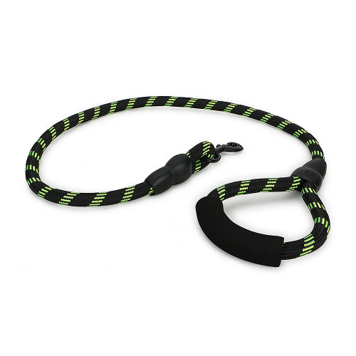 Basil Rope Leash for Dogs (Black/Green)