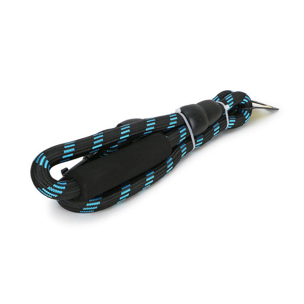 Basil Rope Leash for Dogs (Black/Blue)