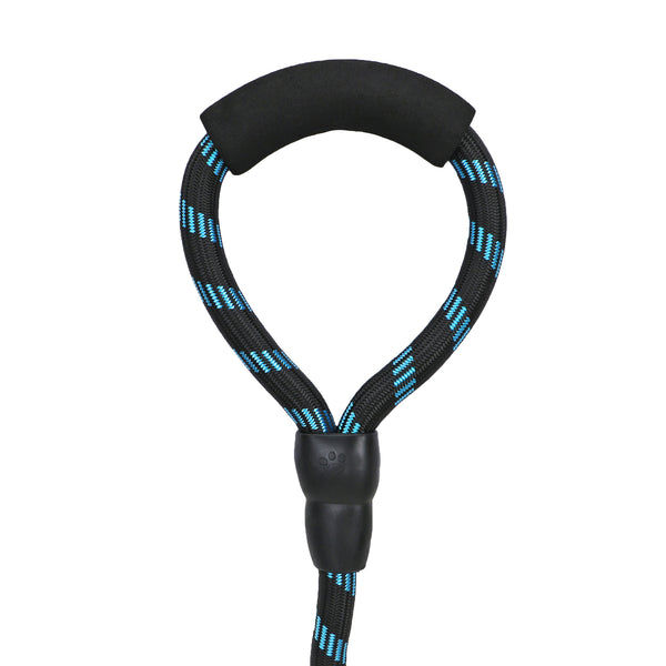 Basil Rope Leash for Dogs (Black/Blue)