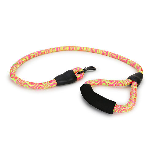 Basil Rope Leash for Dogs (Yellow & Pink)