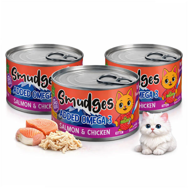 Smudges Salmon Pate Mixed with Shredded Chicken Kitten Wet Food