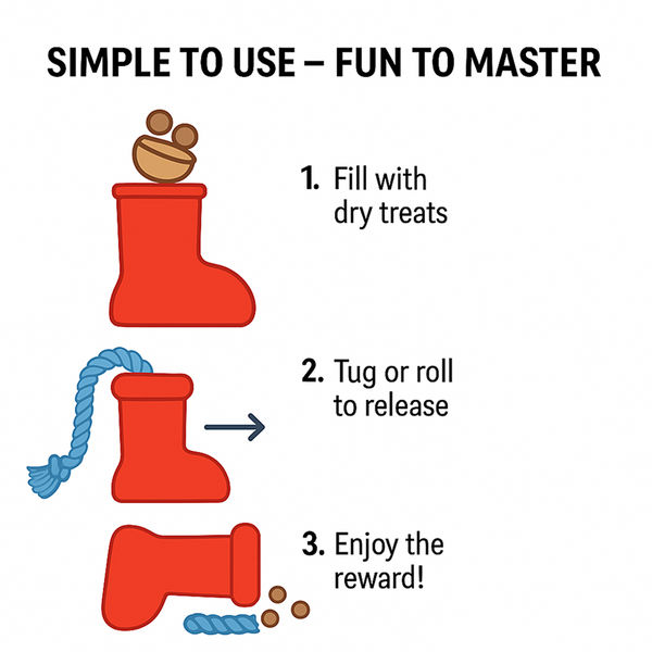 Talking Dog Club Big Boot Rubber and Rope Chew Treat Dispensing Toy for Dogs (Red)